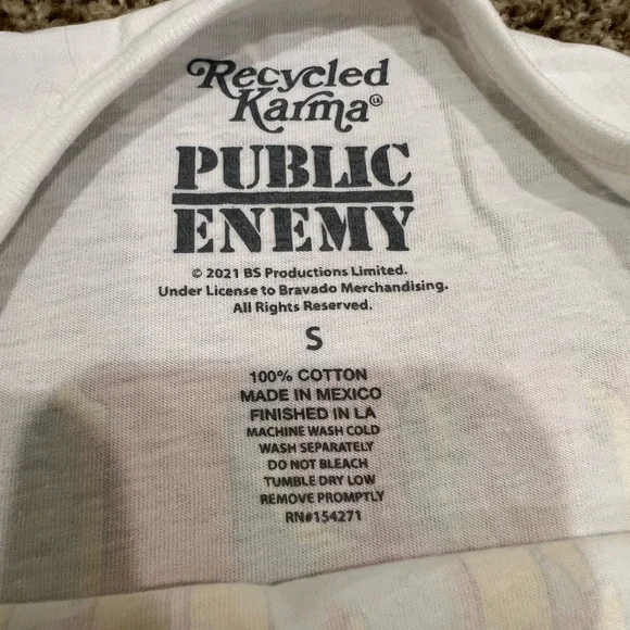 Recycled Karma t-shirt Public Enemy 1990 Tour - Picture 5 of 9